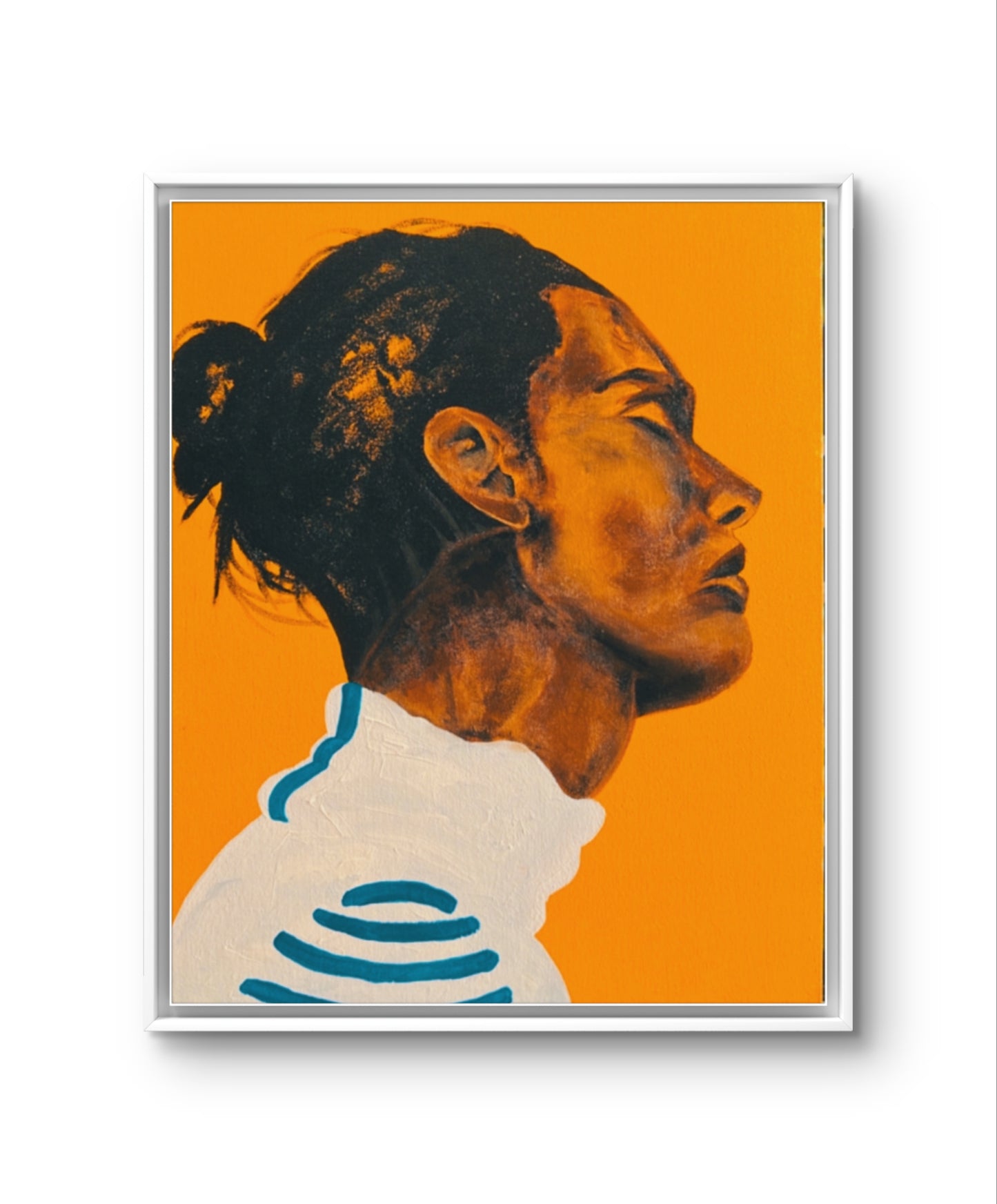 Minimalist Portrait: Golden Serenity by Frechaut Kilas